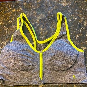 Zip up sports bra